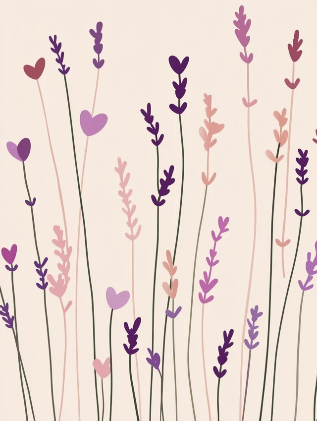 Lavender Vector Art: Midjourney v5.2-v7.0 Compared - v6.1 - Image 3