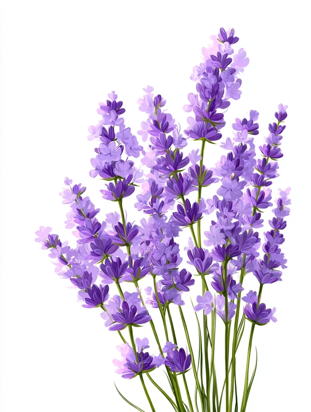 Lavender Vector Art: Midjourney v5.2-v7.0 Compared - v7.0 - Image 2