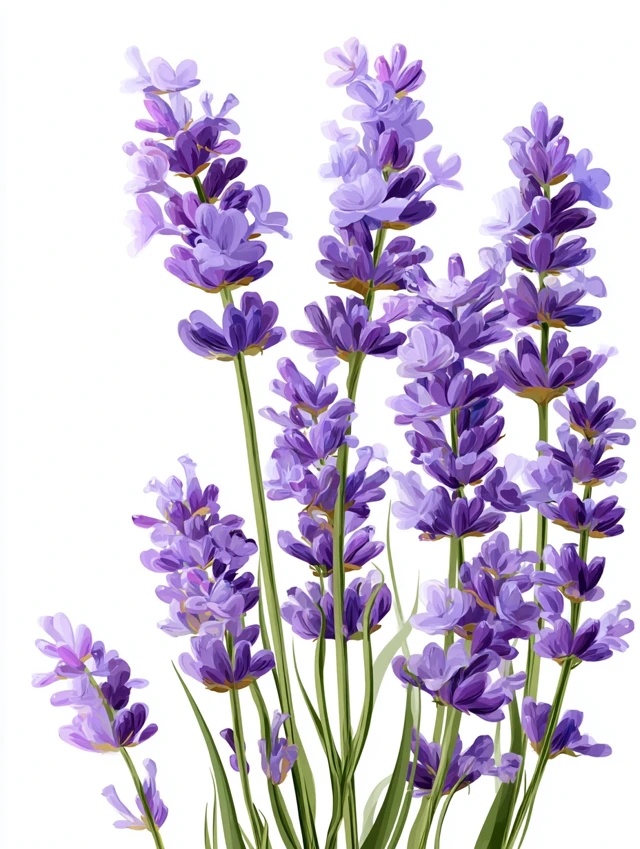 Lavender Vector Art: Midjourney v5.2-v7.0 Compared - v7.0 - Image 4