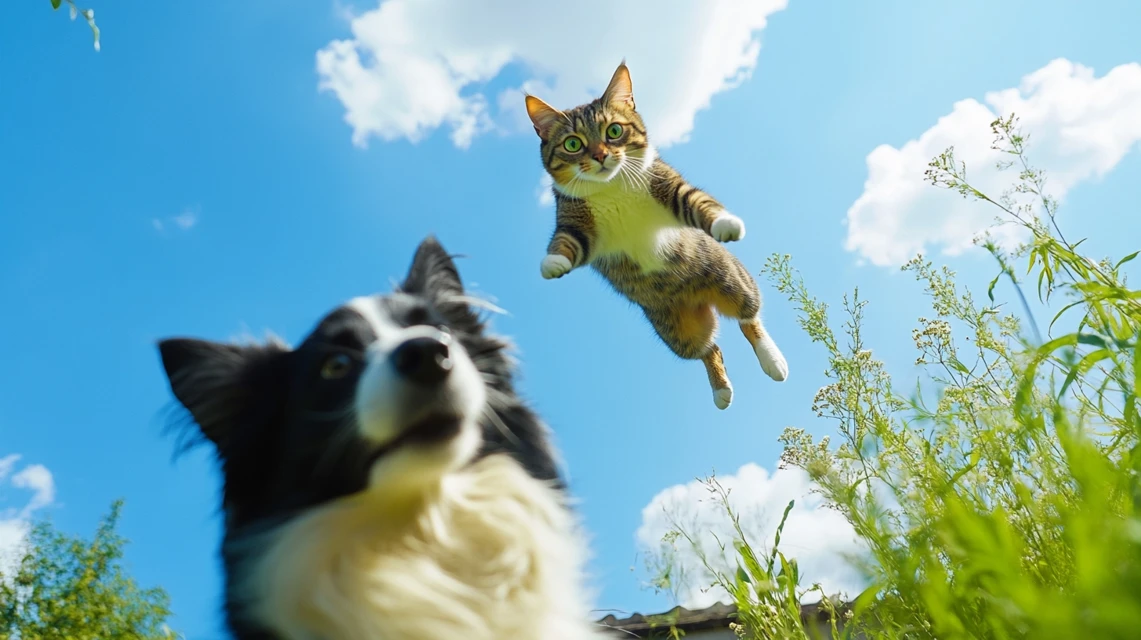 Midjourney: Cinematic Pet Action Photography AI Compared - v6.1 - Image 4