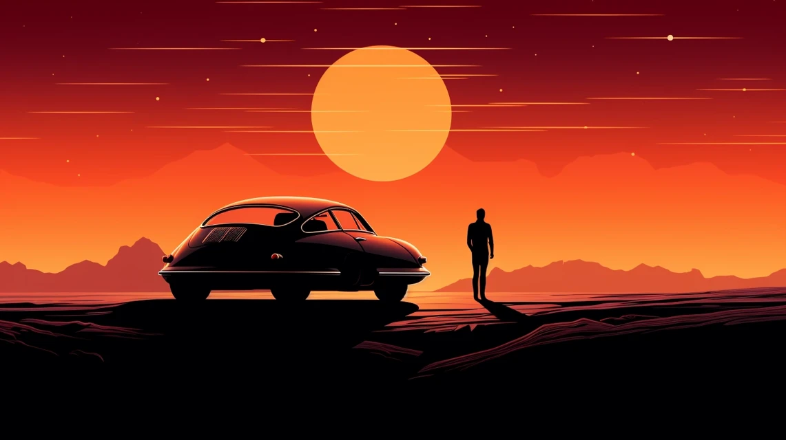 Retro Sci-Fi Car Posters: MidJourney v5.2-v7.0 AI Art - v5.2 - Image 2
