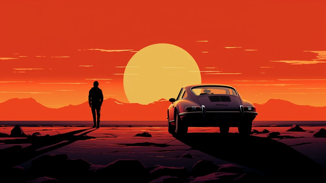 Retro Sci-Fi Car Posters: MidJourney v5.2-v7.0 AI Art - v5.2 - Image 3