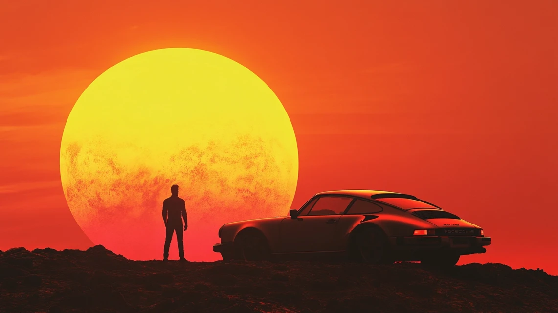 Retro Sci-Fi Car Posters: MidJourney v5.2-v7.0 AI Art - v6.1 - Image 3