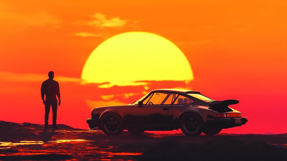 Retro Sci-Fi Car Posters: MidJourney v5.2-v7.0 AI Art - v6.1 - Image 2