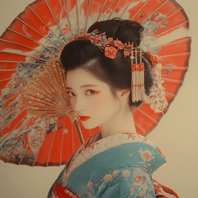 MJ v5.2 vs v6.1 vs v7: Best Japanese Kimono Girl Portraits - v6.1 - Image 3