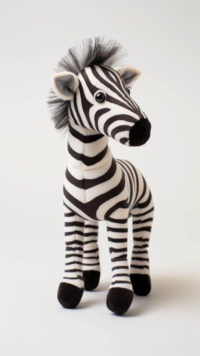 Cartoony Zebra Plush Toy Designs: Midjourney v5.2-v7.0 - v5.2 - Image 2