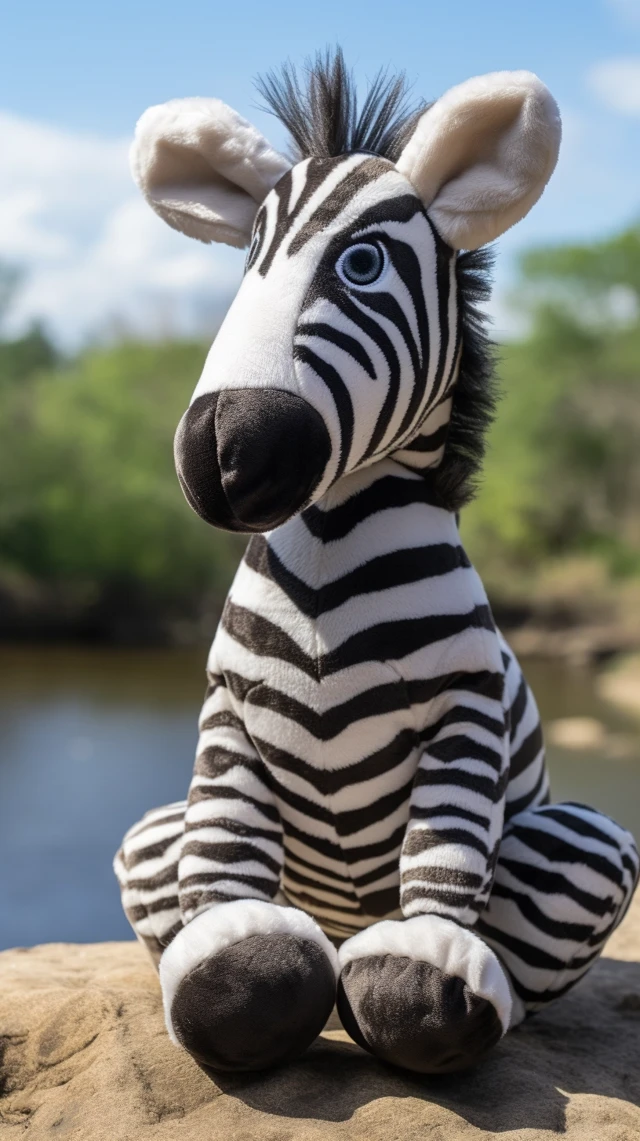 Cartoony Zebra Plush Toy Designs: Midjourney v5.2-v7.0 - v5.2 - Image 3