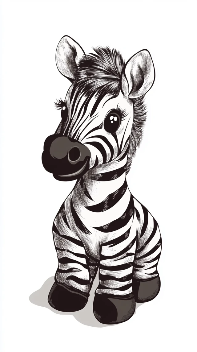Cartoony Zebra Plush Toy Designs: Midjourney v5.2-v7.0 - v6.1 - Image 4