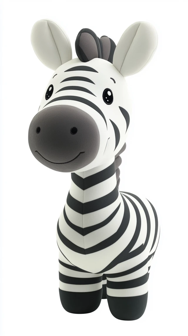 Cartoony Zebra Plush Toy Designs: Midjourney v5.2-v7.0 - v6.1 - Image 2