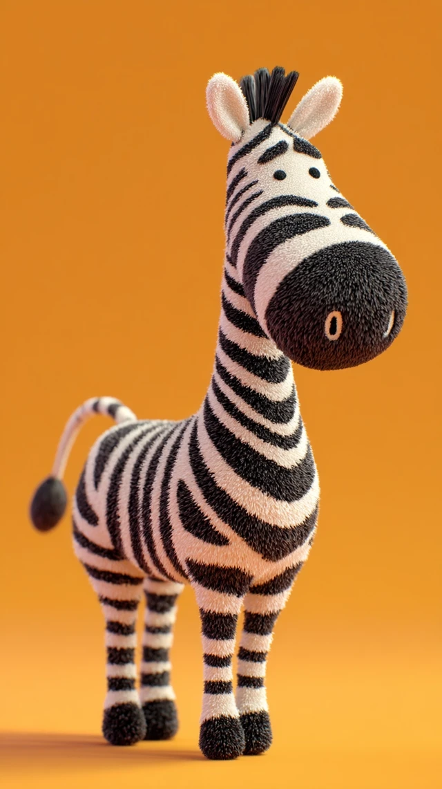 Cartoony Zebra Plush Toy Designs: Midjourney v5.2-v7.0 - v7.0 - Image 4