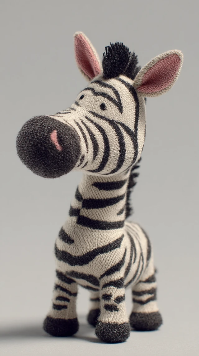 Cartoony Zebra Plush Toy Designs: Midjourney v5.2-v7.0 - v7.0 - Image 3