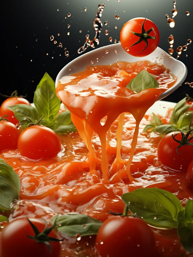 AI Tomato Soup Splash Photography: Midjourney v5-v7 Test - v5.2 - Image 2