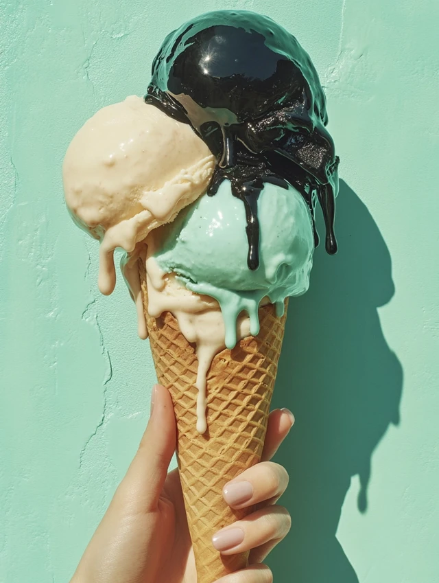Midjourney’s Photorealistic Melting Ice Cream Test - v6.1 - Image 4
