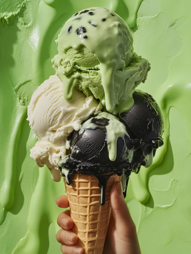 Midjourney’s Photorealistic Melting Ice Cream Test - v6.1 - Image 1