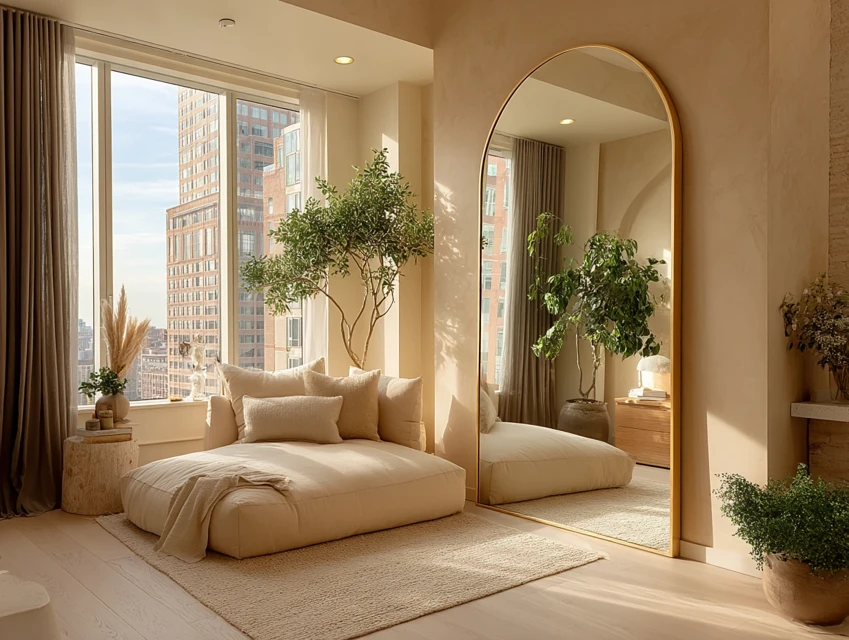Midjourney Photorealistic Arched Mirror Interiors Compared - v7.0 - Image 4