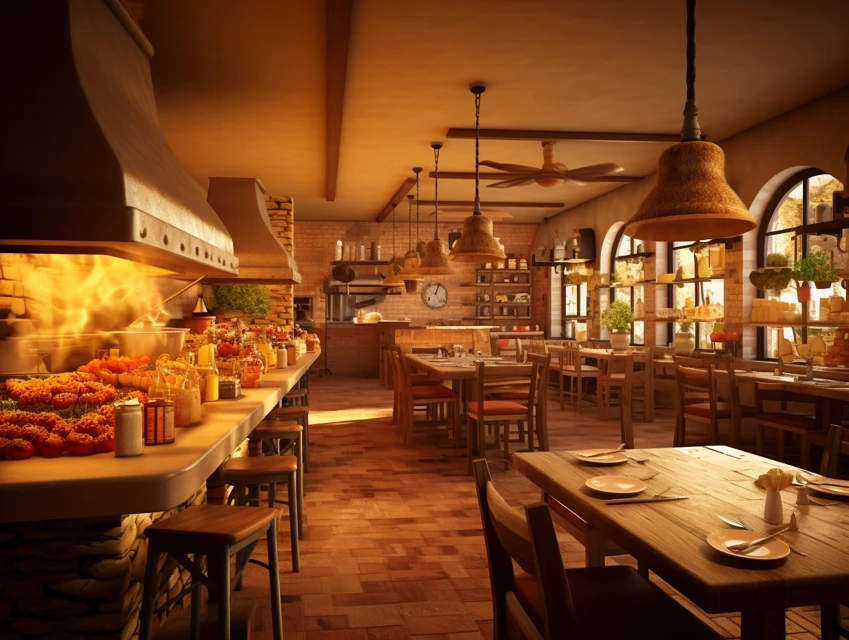 MidJourney’s Evolution in Rustic Italian Pizza Restaurant Imagery - v5.2 - Image 2