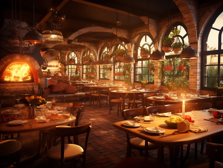 MidJourney’s Evolution in Rustic Italian Pizza Restaurant Imagery - v5.2 - Image 3