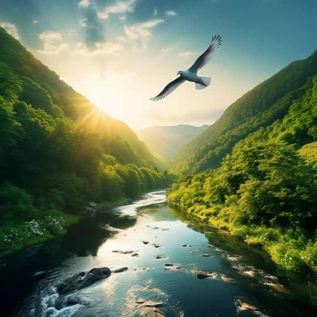 Midjourney: Best Serene Mountain Landscape AI Art? - v5.2 - Image 3