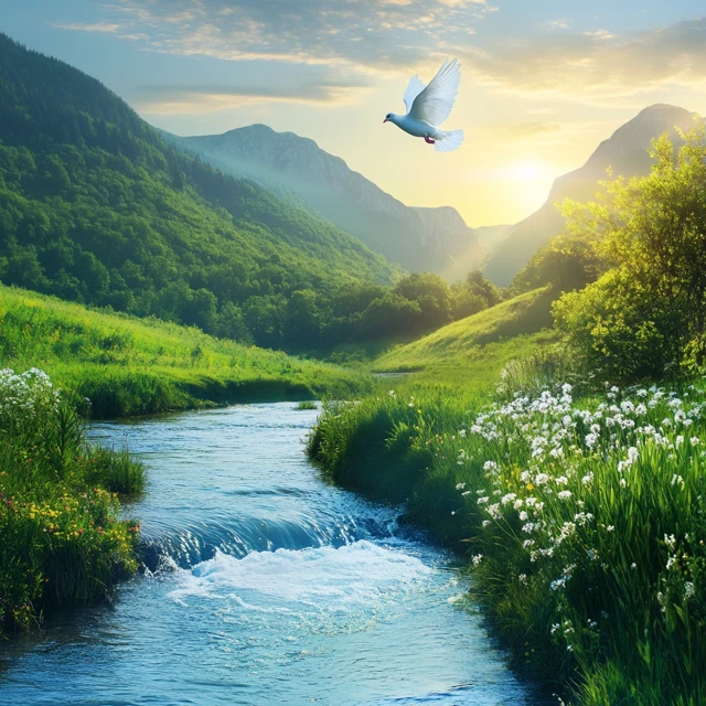 Midjourney: Best Serene Mountain Landscape AI Art? - v6.1 - Image 3