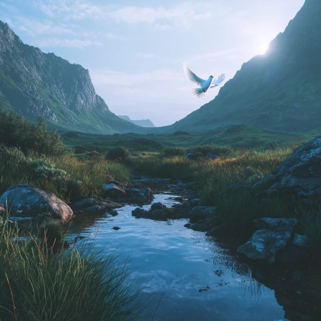 Midjourney: Best Serene Mountain Landscape AI Art? - v7.0 - Image 2