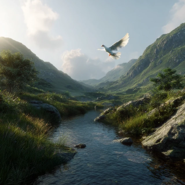 Midjourney: Best Serene Mountain Landscape AI Art? - v7.0 - Image 4
