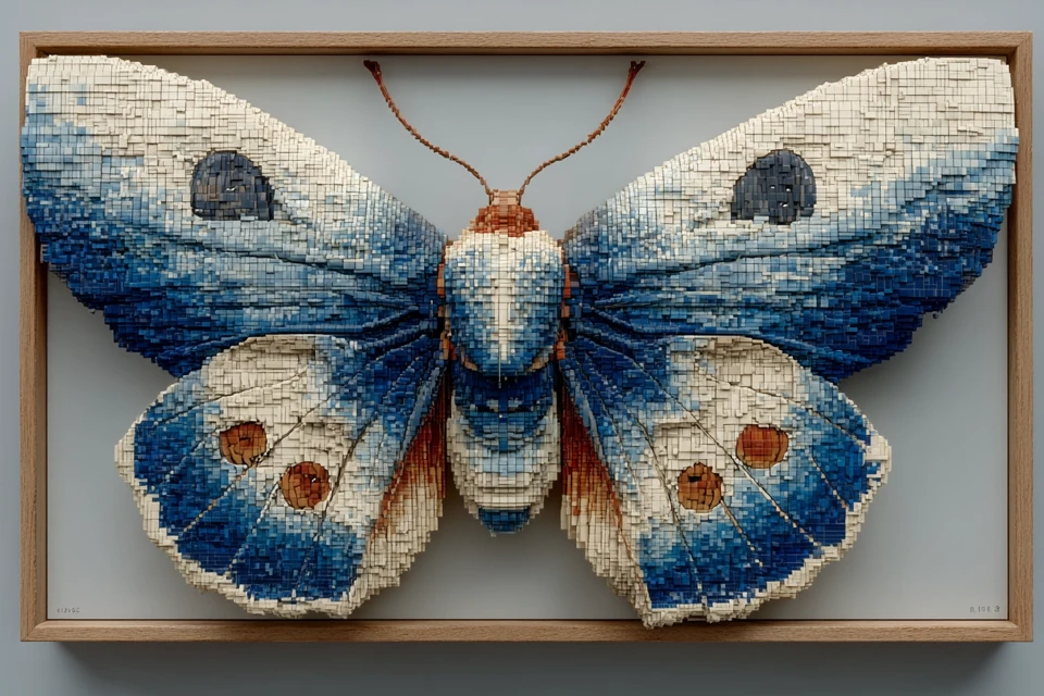 Midjourney Mosaic Butterfly Art: v5.2 v6.1 v7.0 Compared - v7.0 - Image 2