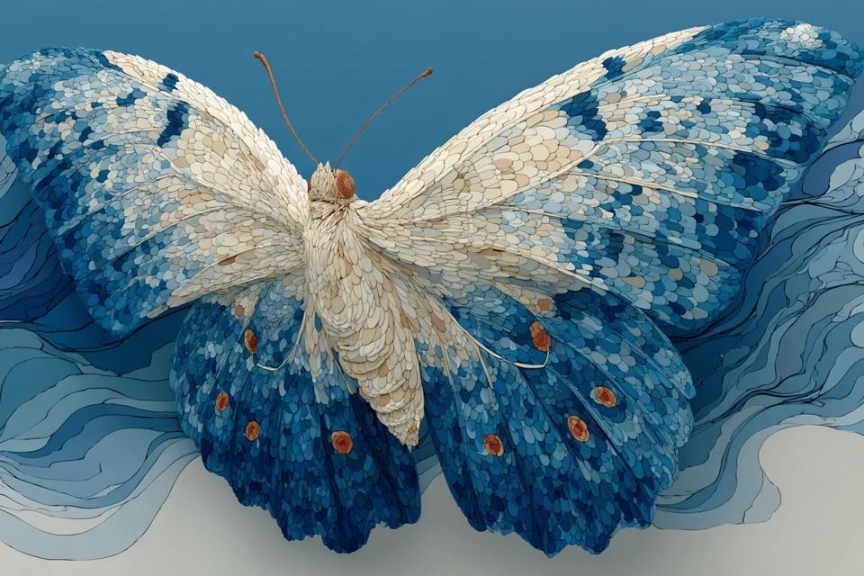 Midjourney Mosaic Butterfly Art: v5.2 v6.1 v7.0 Compared - v7.0 - Image 3