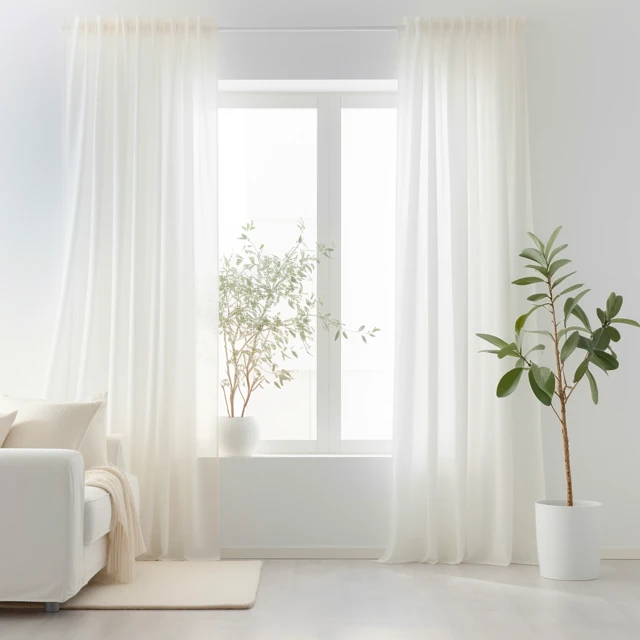 Midjourney: Scandinavian Sheer Curtain Interiors Compared - v5.2 - Image 3