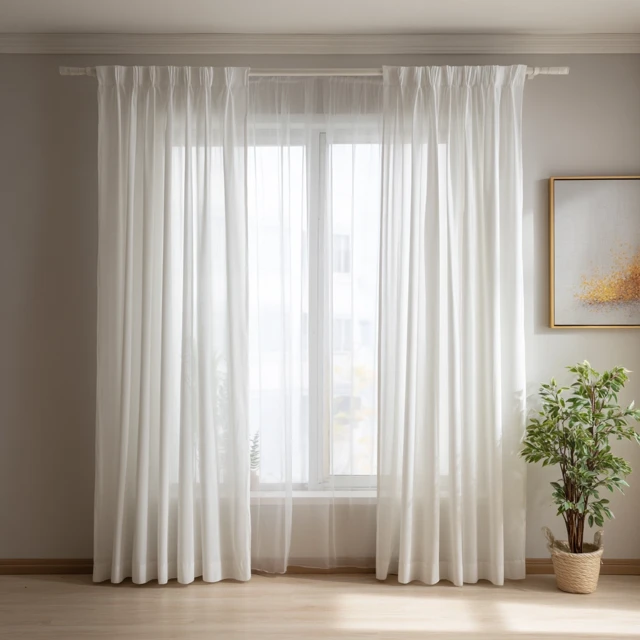Midjourney: Scandinavian Sheer Curtain Interiors Compared - v7.0 - Image 2
