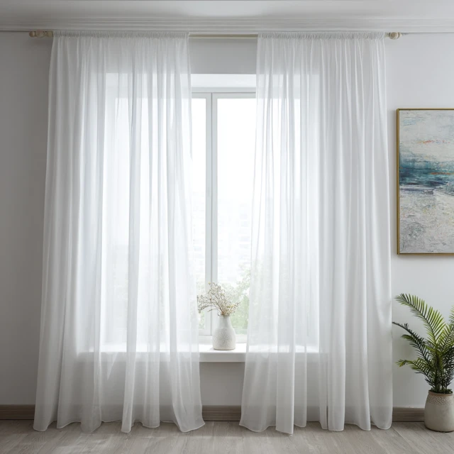 Midjourney: Scandinavian Sheer Curtain Interiors Compared - v7.0 - Image 4
