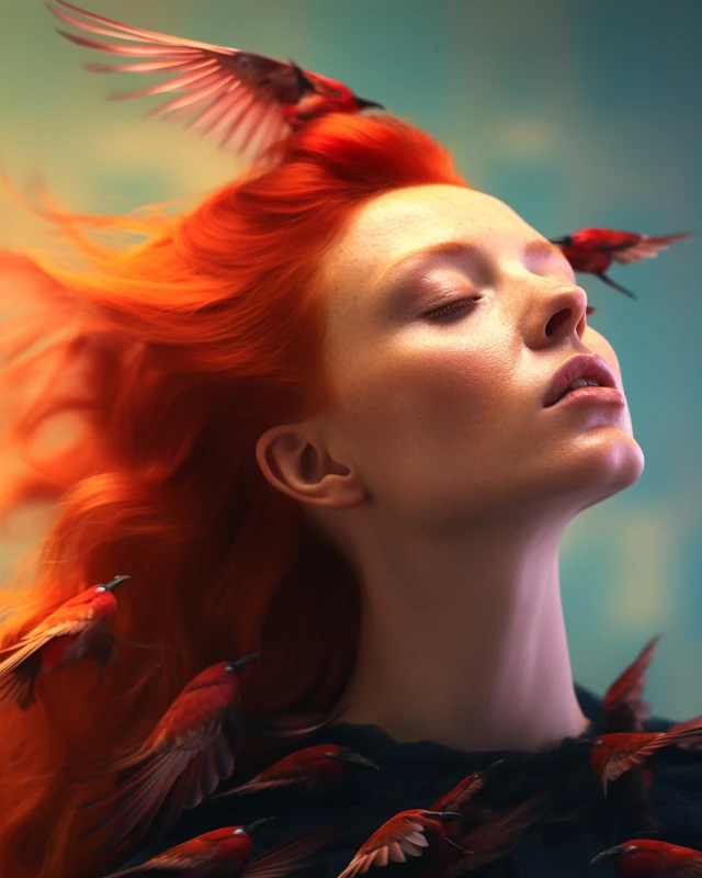 MidJourney’s Evolution: Surreal Hornbill Portrait Photography - v5.2 - Image 2