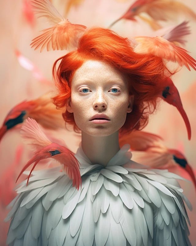MidJourney’s Evolution: Surreal Hornbill Portrait Photography - v5.2 - Image 1