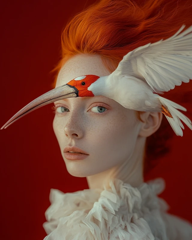 MidJourney’s Evolution: Surreal Hornbill Portrait Photography - v6.1 - Image 1