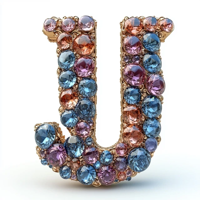 Midjourney 3D Gemstone Letter J: v5.2 vs v6.1 vs v7.0 Test - v6.1 - Image 4
