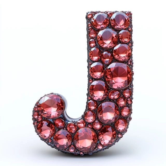 Midjourney 3D Gemstone Letter J: v5.2 vs v6.1 vs v7.0 Test - v6.1 - Image 2