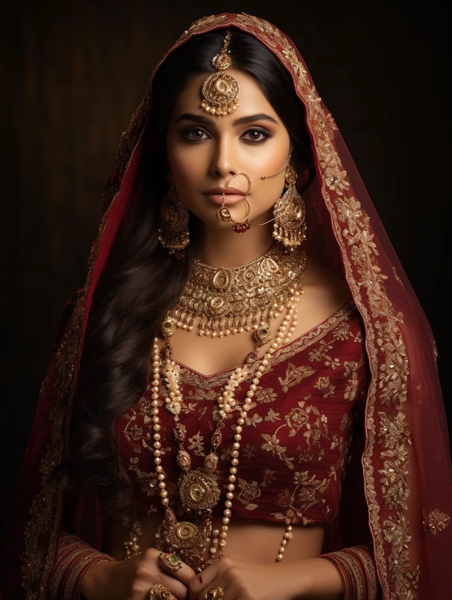Rajasthani Maharani Portraits: Midjourney v5.2 to v7.0 Evolution - v5.2 - Image 1