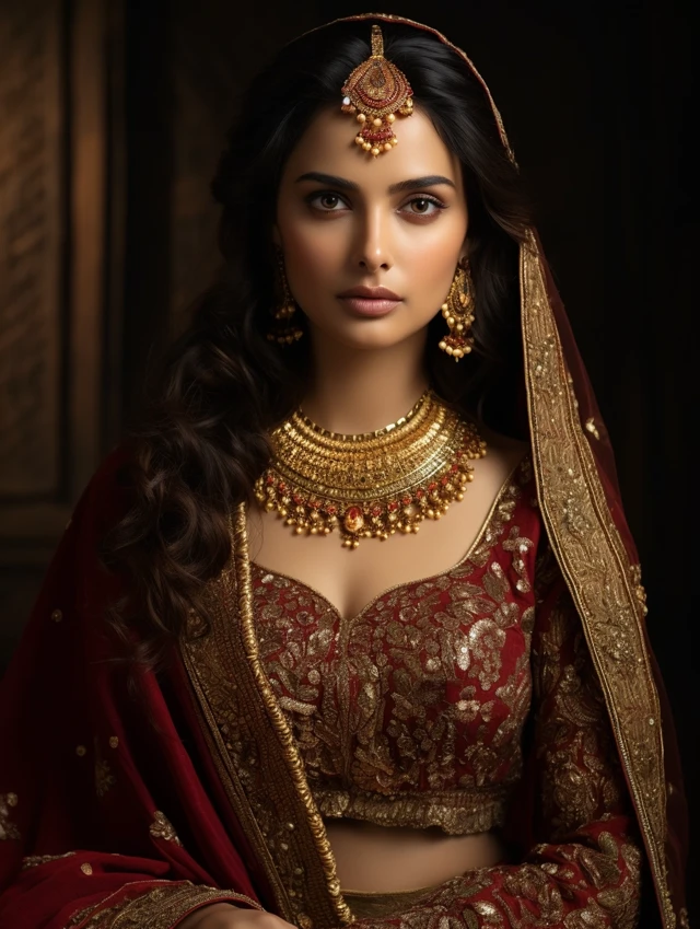 Rajasthani Maharani Portraits: Midjourney v5.2 to v7.0 Evolution - v5.2 - Image 4