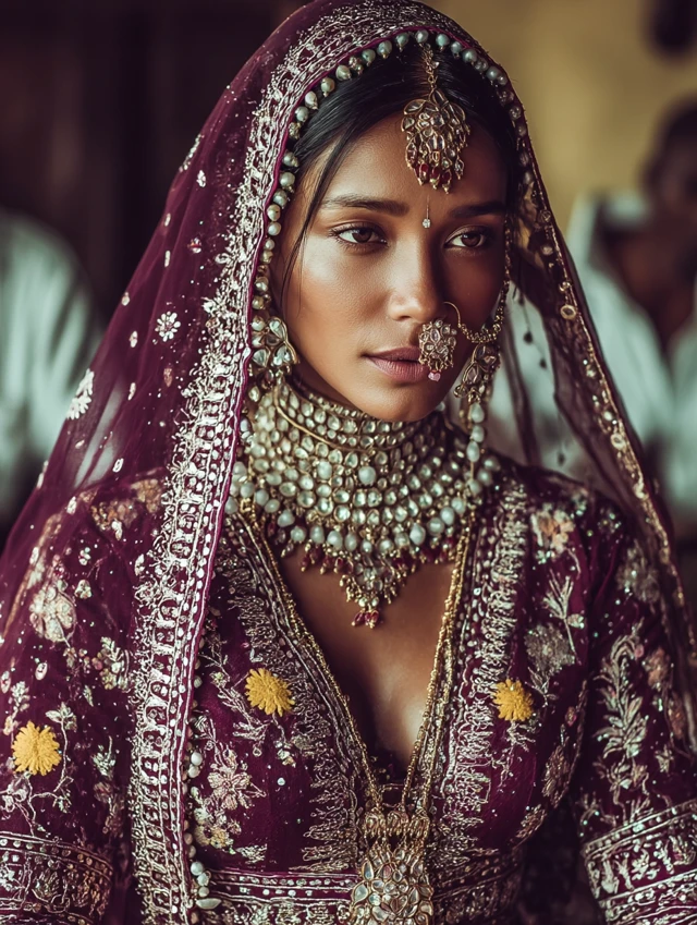 Rajasthani Maharani Portraits: Midjourney v5.2 to v7.0 Evolution - v7.0 - Image 4