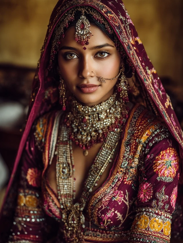 Rajasthani Maharani Portraits: Midjourney v5.2 to v7.0 Evolution - v7.0 - Image 3