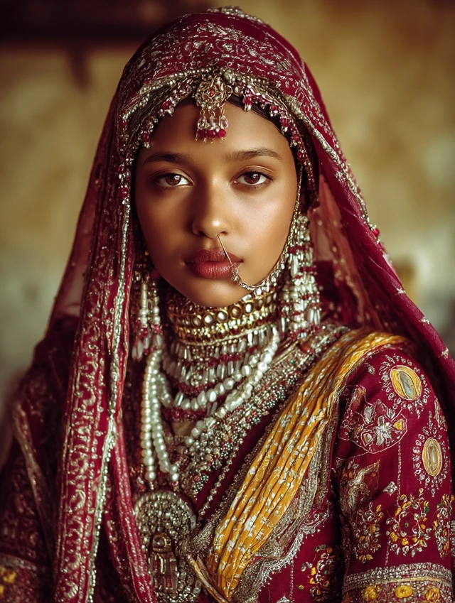 Rajasthani Maharani Portraits: Midjourney v5.2 to v7.0 Evolution - v7.0 - Image 2