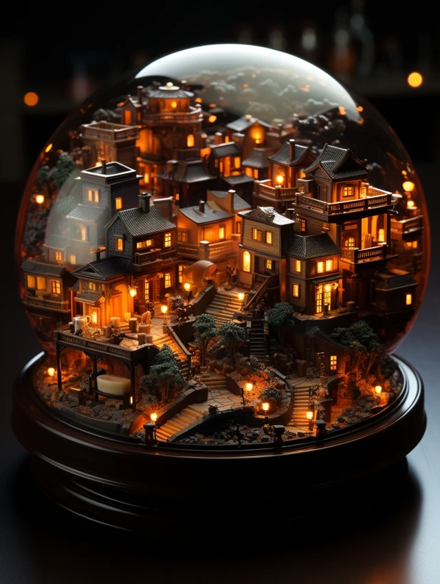 MidJourney Coffee Town Dioramas: Evolution Across Versions - v5.2 - Image 4