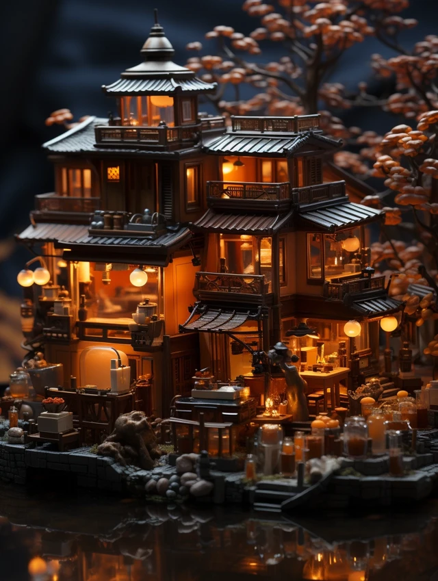 MidJourney Coffee Town Dioramas: Evolution Across Versions - v5.2 - Image 3