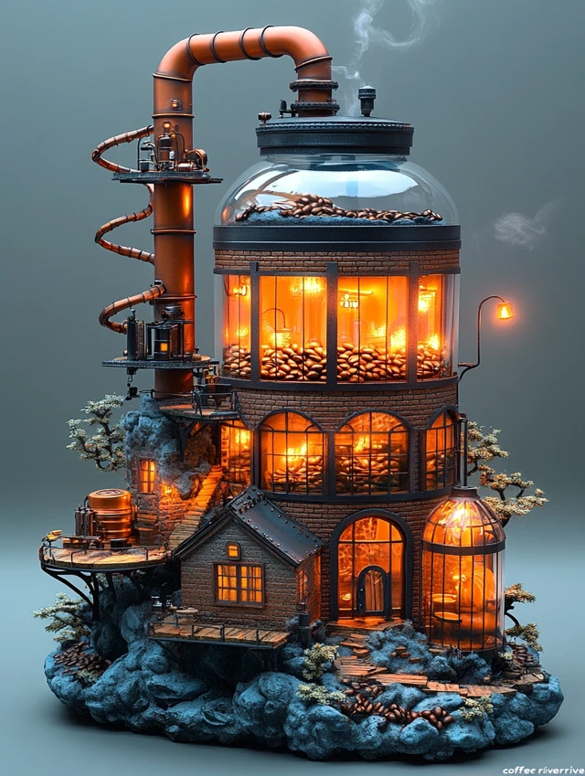 MidJourney Coffee Town Dioramas: Evolution Across Versions - v6.1 - Image 4