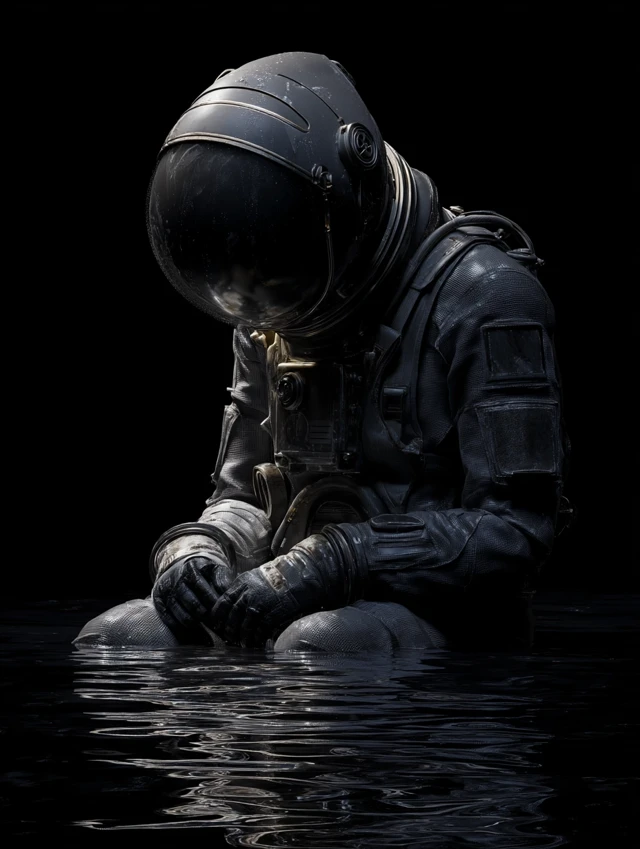 MidJourney Evolution: Photorealistic Astronaut Despair Images - v7.0 - Image 3