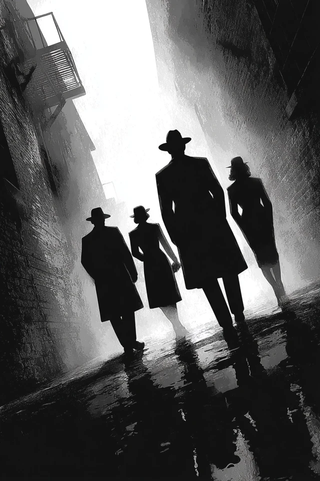 Midjourney Film Noir Comic Art: v5.2 v6.1 v7.0 Compared - v7.0 - Image 4