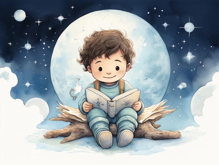 Midjourney: Astronaut Child Watercolor Nursery Art (v5-v7) - v5.2 - Image 3