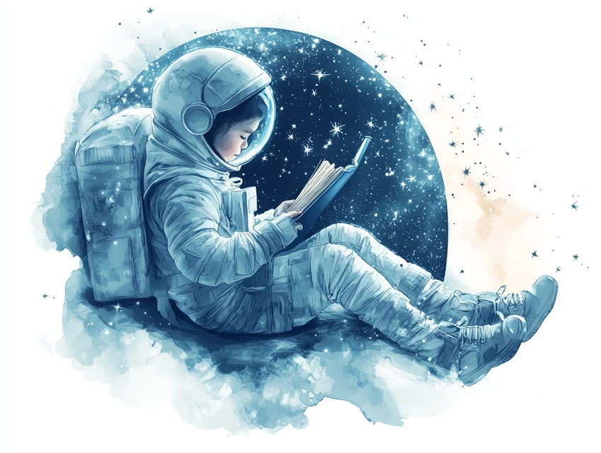 Midjourney: Astronaut Child Watercolor Nursery Art (v5-v7) - v6.1 - Image 3