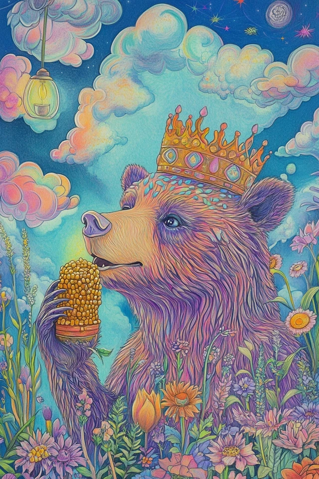 Midjourney’s Psychedelic Bear Tarot Art Evolution - v6.1 - Image 3