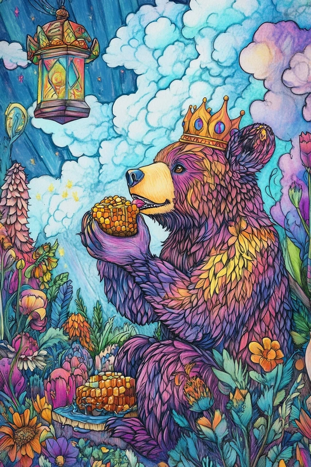 Midjourney’s Psychedelic Bear Tarot Art Evolution - v6.1 - Image 4