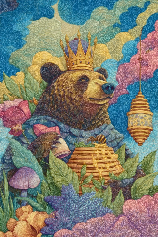 Midjourney’s Psychedelic Bear Tarot Art Evolution - v7.0 - Image 3